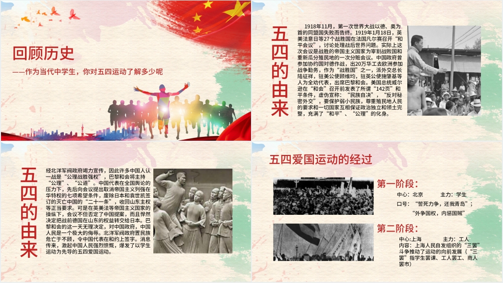 五四青年节纪念活动PPT 五四青年节纪念活动PPT