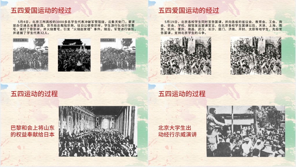 五四青年节纪念活动PPT 五四青年节纪念活动PPT