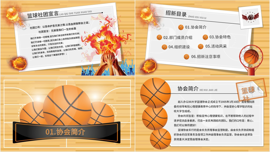 大学篮球社纳新宣传PPT 大学篮球社纳新宣传PPT