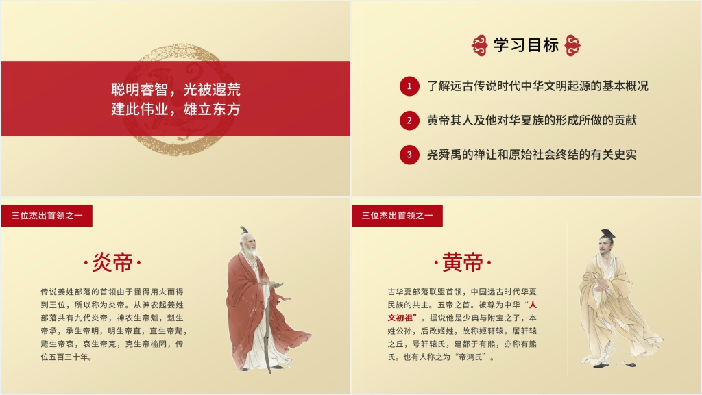 初一七年级历史课文华夏之祖PPT课件