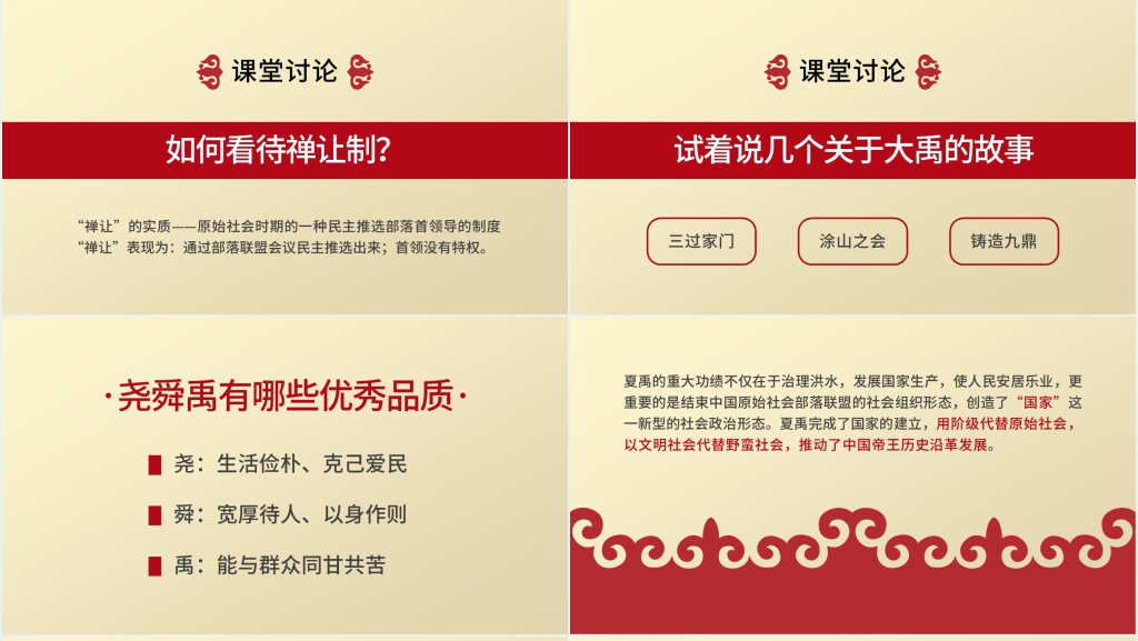 初一七年级历史课文华夏之祖PPT课件