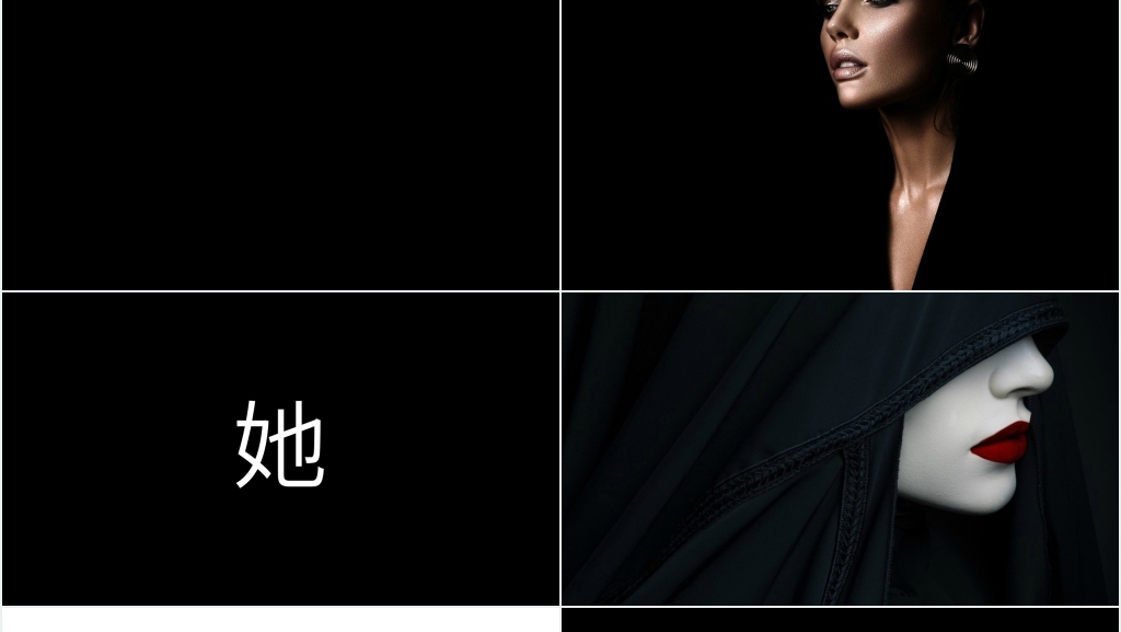 公司宣传快闪黑白介绍PPT模板 公司宣传快闪黑白介绍PPT模板