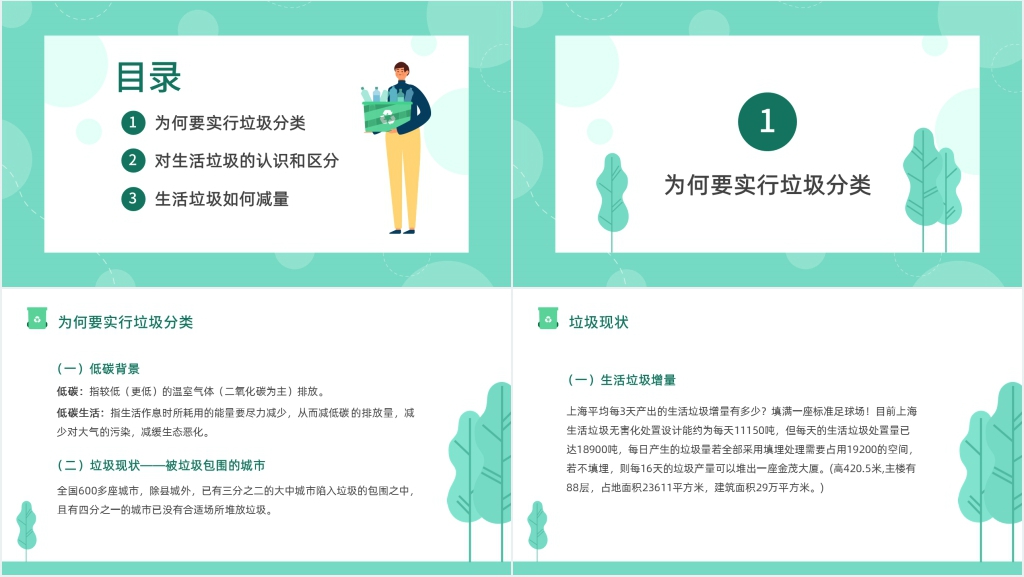 垃圾分类新时尚文明之风我先行PPT模板 垃圾分类新时尚文明之风我先行PPT模板