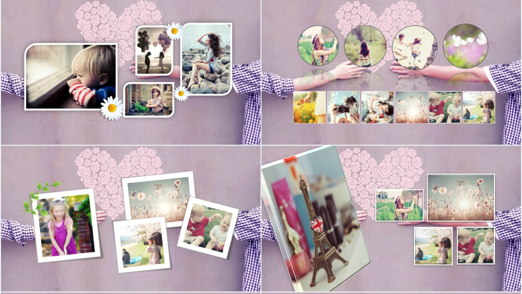 浪漫爱情照片相册PPT模板