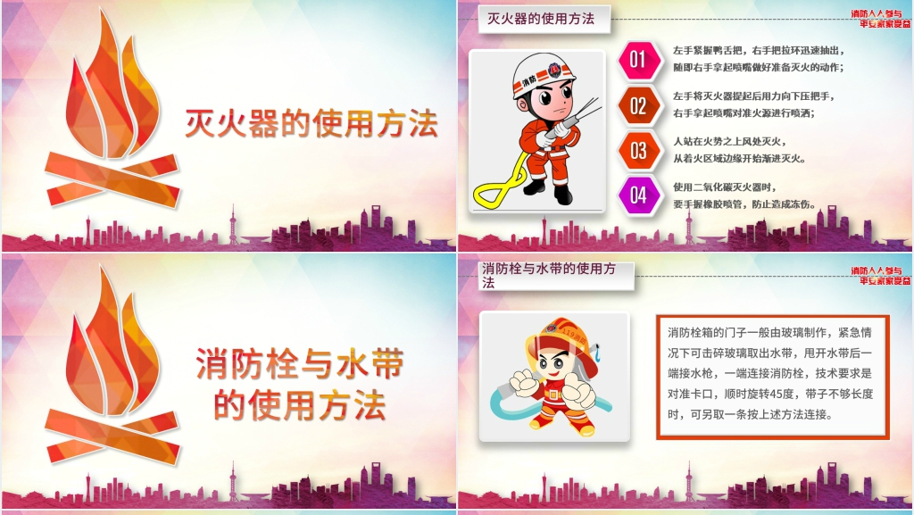 关注消防知识提高消防意识PPT模板 关注消防知识提高消防意识PPT模板