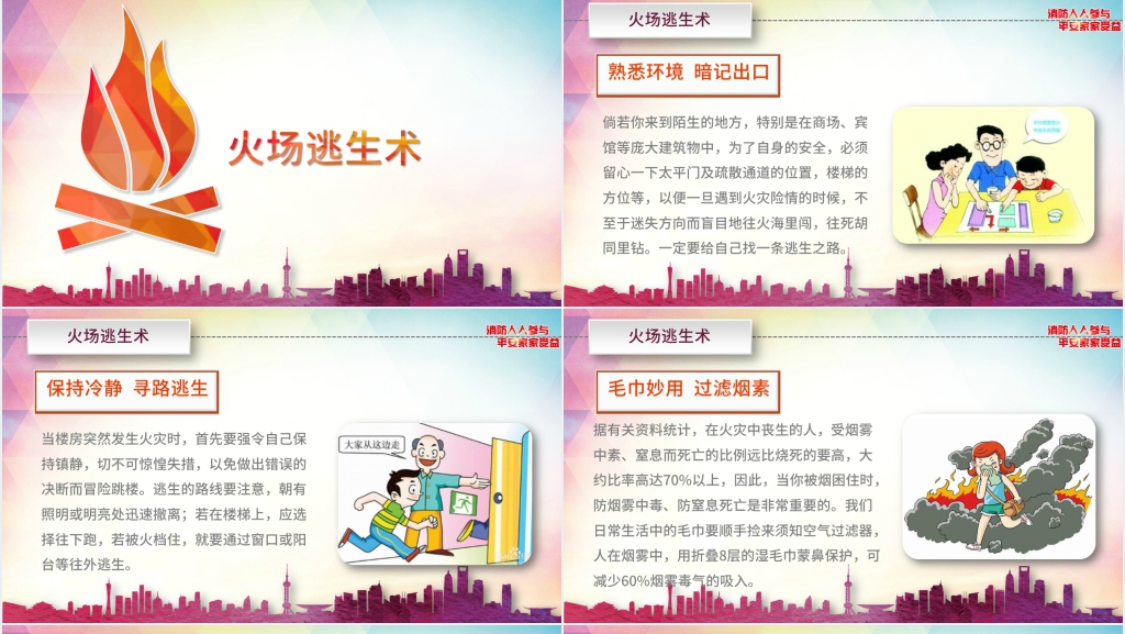 关注消防知识提高消防意识PPT模板 关注消防知识提高消防意识PPT模板