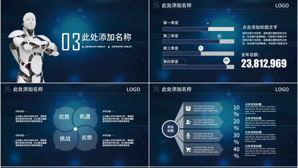 人工智能发展规划PPT模板