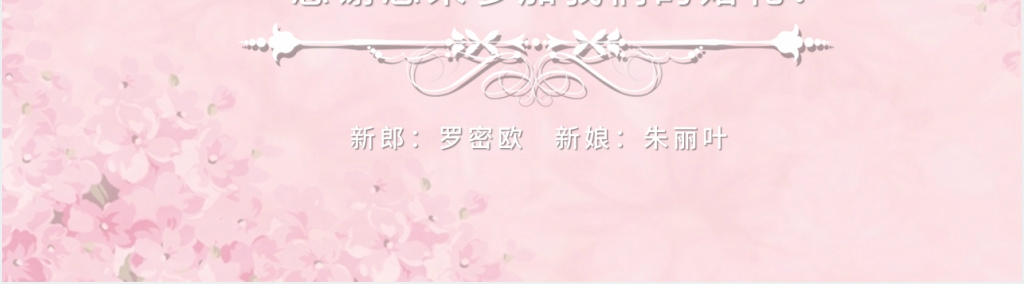 唯美主题婚礼策划方案PPT模板 唯美主题婚礼策划方案PPT模板