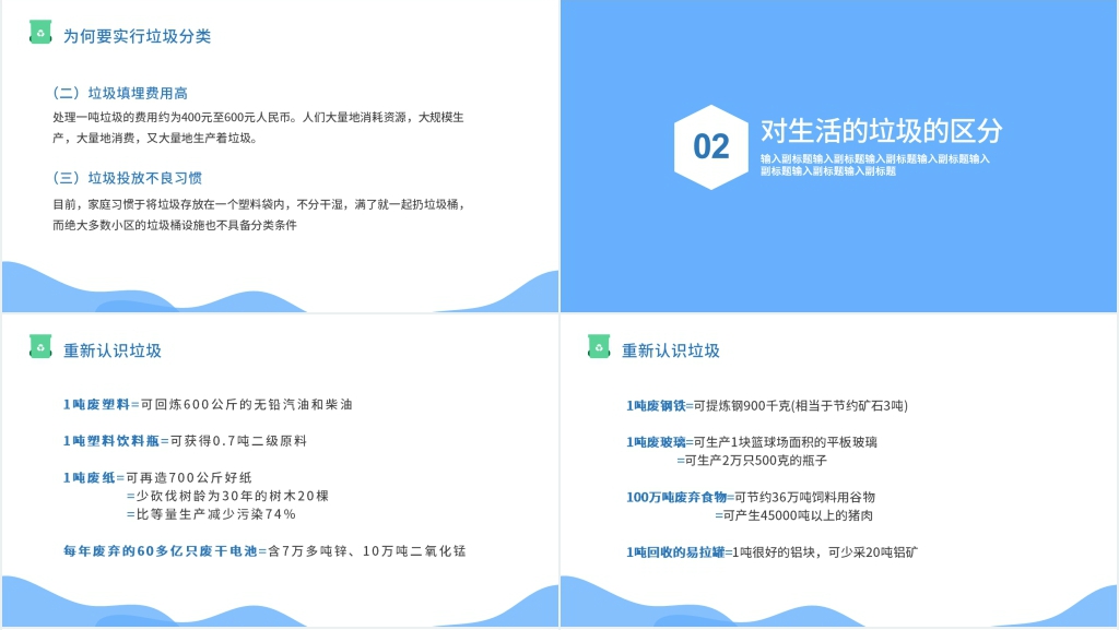 我们为何要进行垃圾分类PPT模板 我们为何要进行垃圾分类PPT模板
