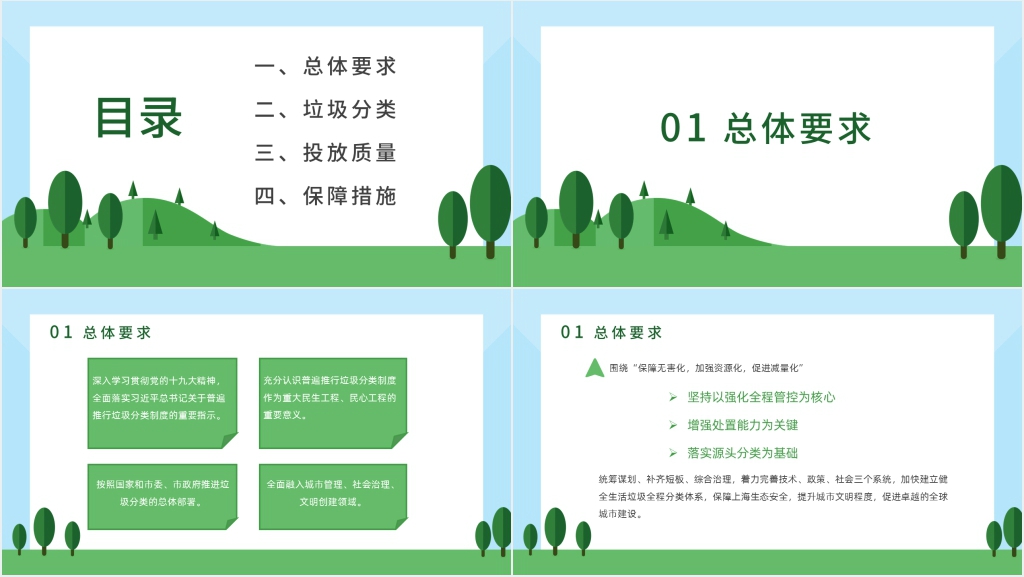 做好垃圾分类共创文明新风PPT模板 做好垃圾分类共创文明新风PPT模板