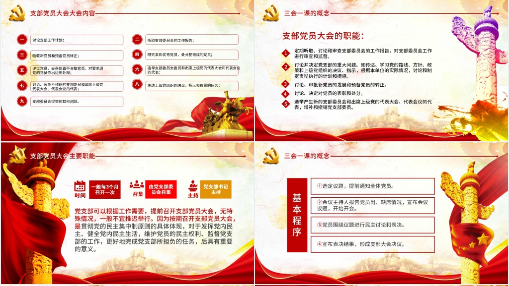 认真落实“三会一课”制度PPT党课 认真落实“三会一课”制度PPT党课