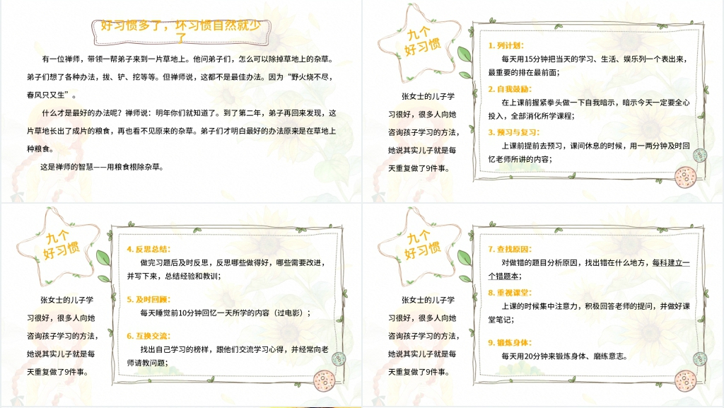初中养成良好习惯主题班会PPT模板 初中养成良好习惯主题班会PPT模板