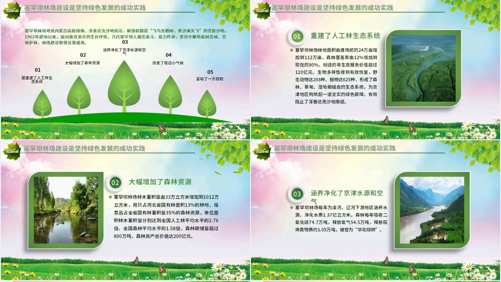 塞罕坝精神的绿色接力PPT党课 塞罕坝精神的绿色接力PPT党课