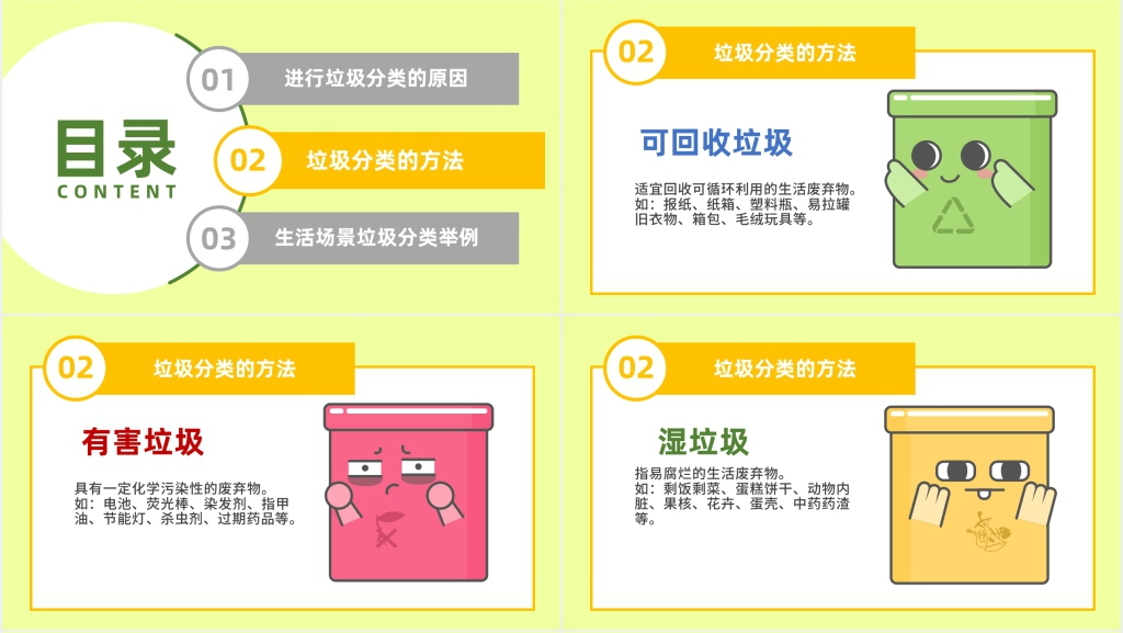 垃圾分类之你是什么垃圾PPT模板 垃圾分类之你是什么垃圾PPT模板