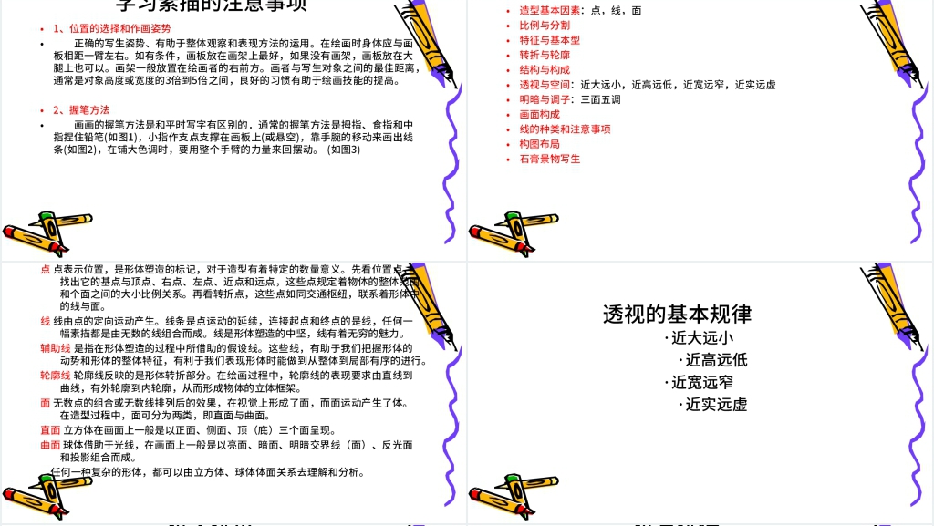 美术素描基础课程教学PPT模板 美术素描基础课程教学PPT模板