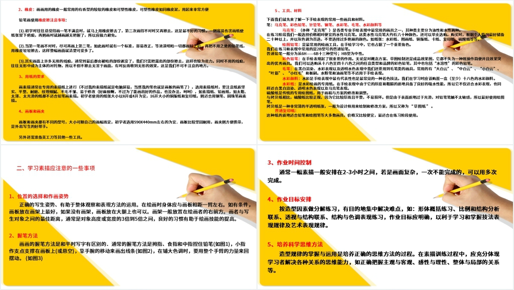专业素描基础教学课程PPT模板 专业素描基础教学课程PPT模板