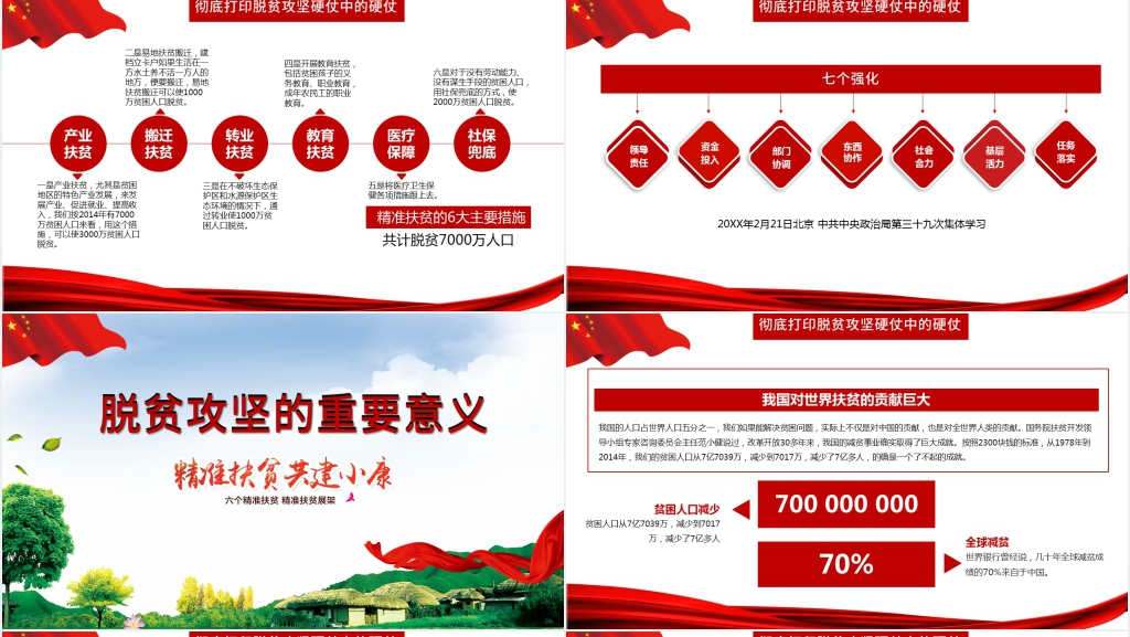 精准扶贫共建小康PPT党课 精准扶贫共建小康PPT党课