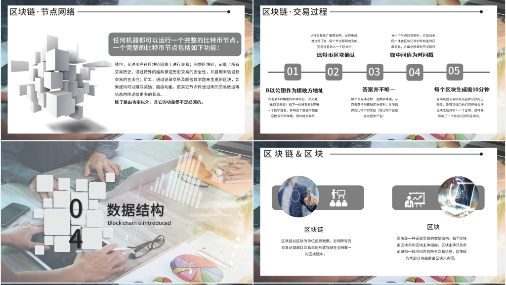 区块链特性介绍PPT模板