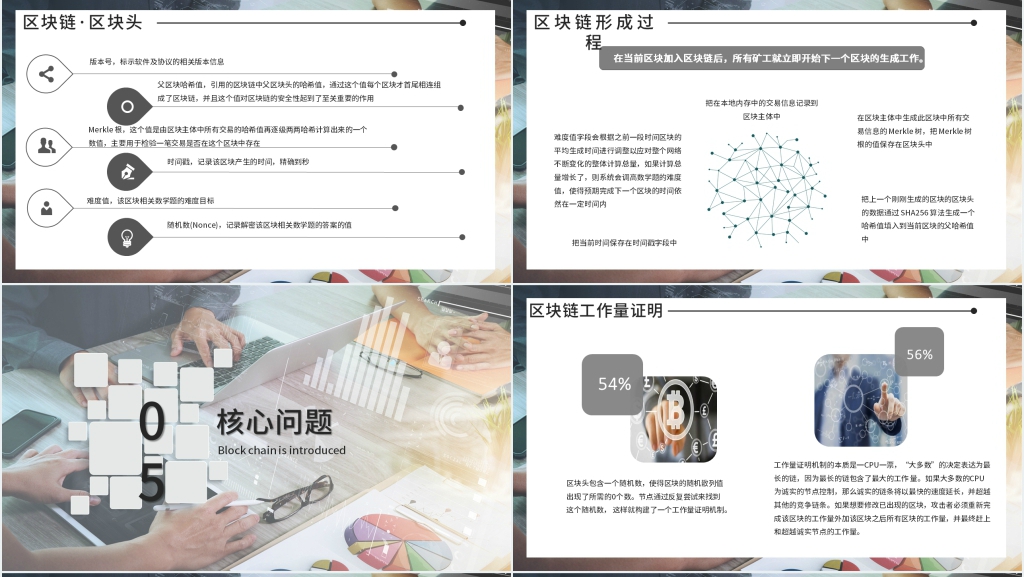 区块链特性介绍PPT模板