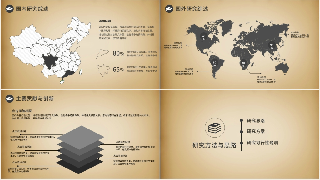 稳重复古毕业答辩PPT模板 稳重复古毕业答辩PPT模板