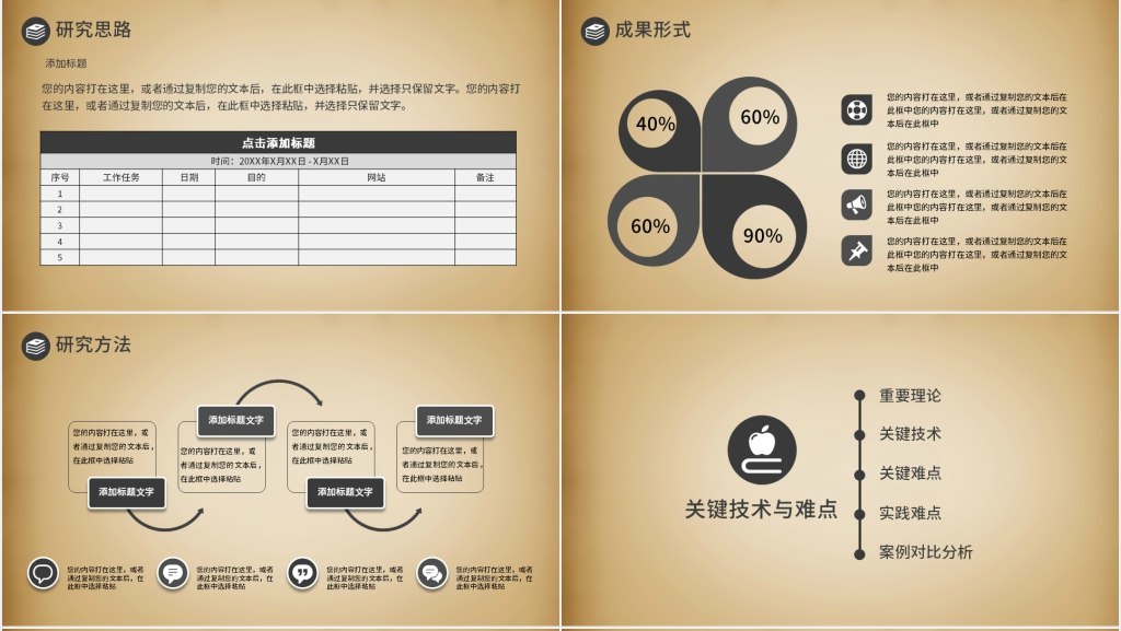 稳重复古毕业答辩PPT模板 稳重复古毕业答辩PPT模板