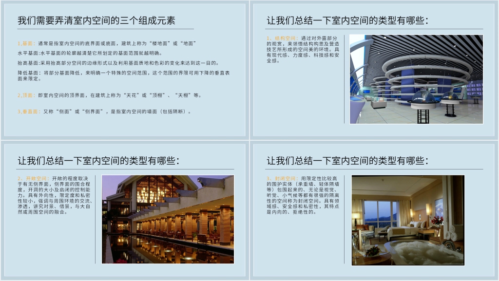 室内设计中的15种空间类型PPT模板 室内设计中的15种空间类型PPT模板