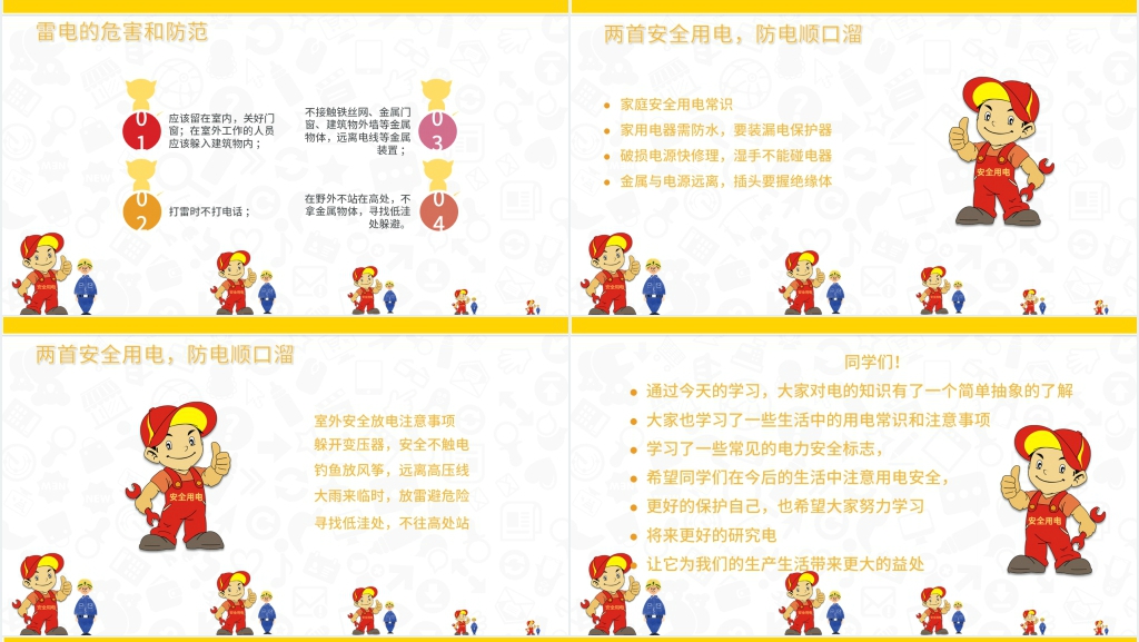 用电安全主题班会设计模板