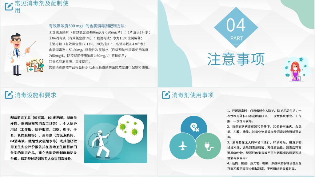 卡通风学校开学疫情防控宣传PPT模板 卡通风学校开学疫情防控宣传PPT模板
