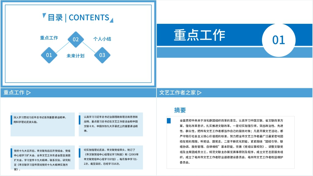 市文联创建文明单位汇报PPT范文