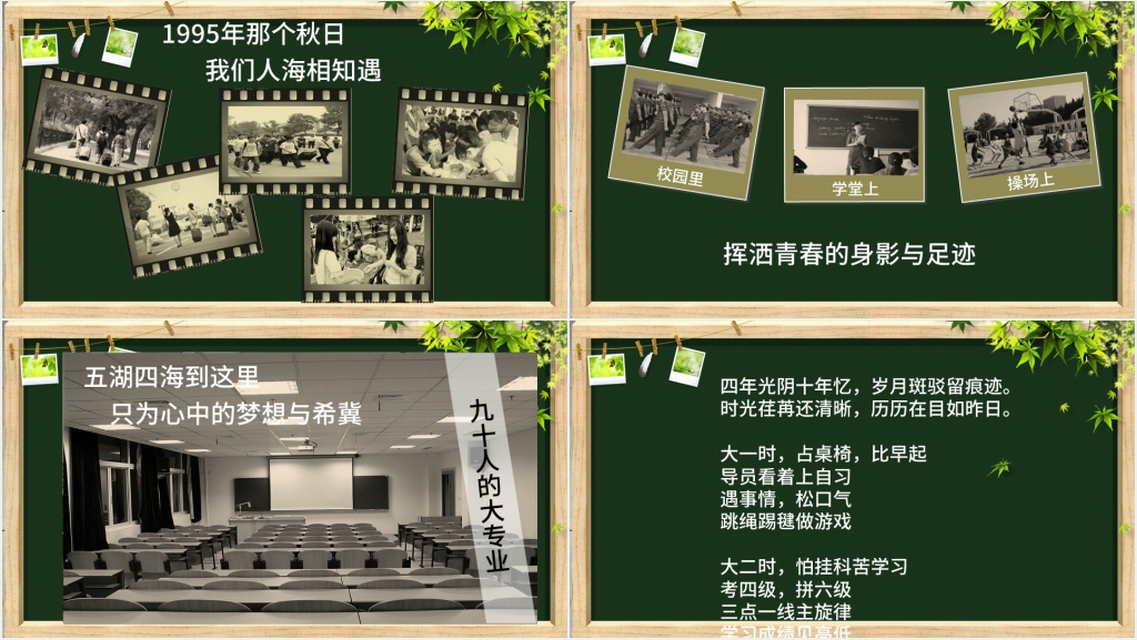 三十年同学聚会电子相册PPT模板 三十年同学聚会电子相册PPT模板