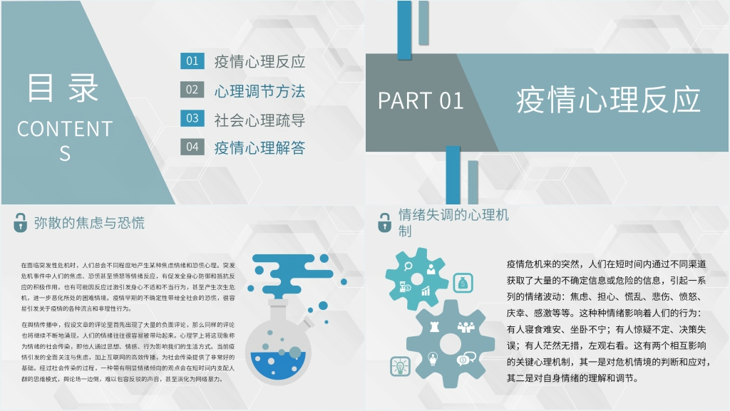 简约疫情心理健康教育宣传PPT课件 简约疫情心理健康教育宣传PPT课件