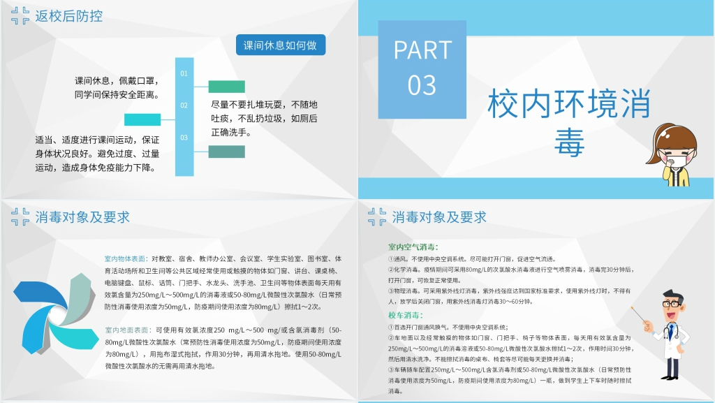 扁平化疫情返校班主任培训PPT模板 扁平化疫情返校班主任培训PPT模板