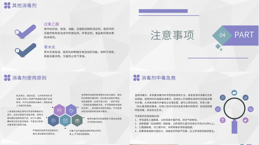 简约新冠期间消毒隔离知识PPT模板 简约新冠期间消毒隔离知识PPT模板