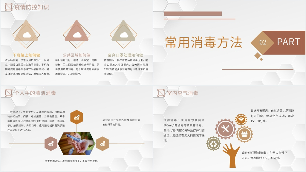 简洁日常消毒知识培训PPT模板 简洁日常消毒知识培训PPT模板