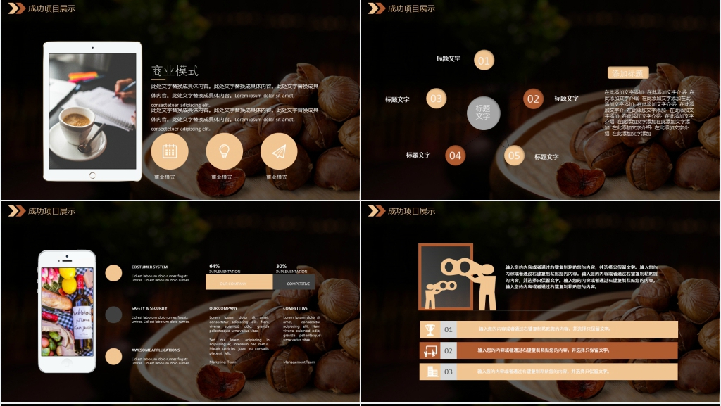 板栗店工作总结PPT模板