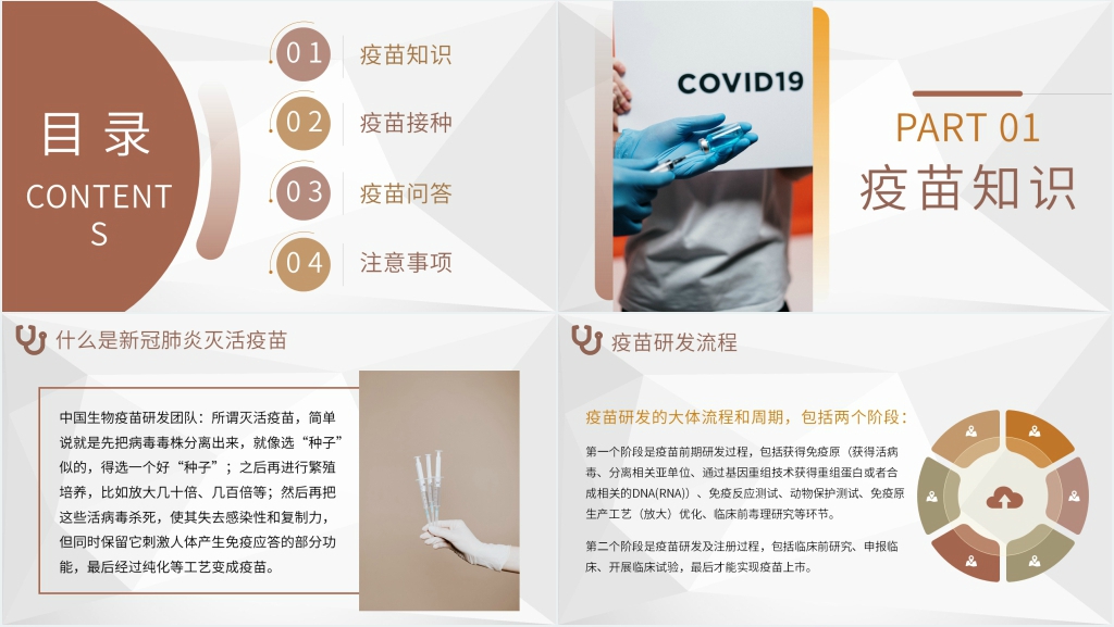 简约新冠肺炎疫苗接种培训PPT模板 简约新冠肺炎疫苗接种培训PPT模板