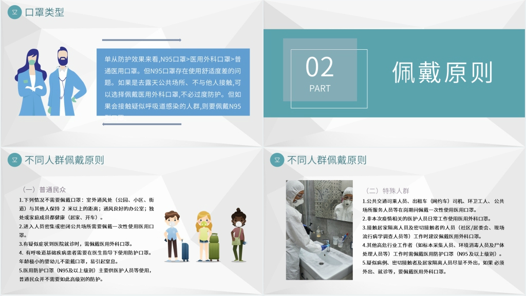 简约疫情口罩作用PPT模板 简约疫情口罩作用PPT模板