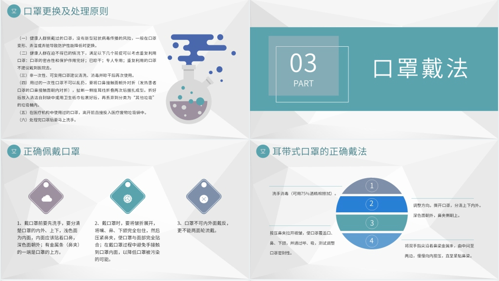 简约疫情口罩作用PPT模板 简约疫情口罩作用PPT模板