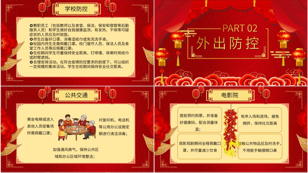 红色大气疫情期间春运PPT模板 红色大气疫情期间春运PPT模板