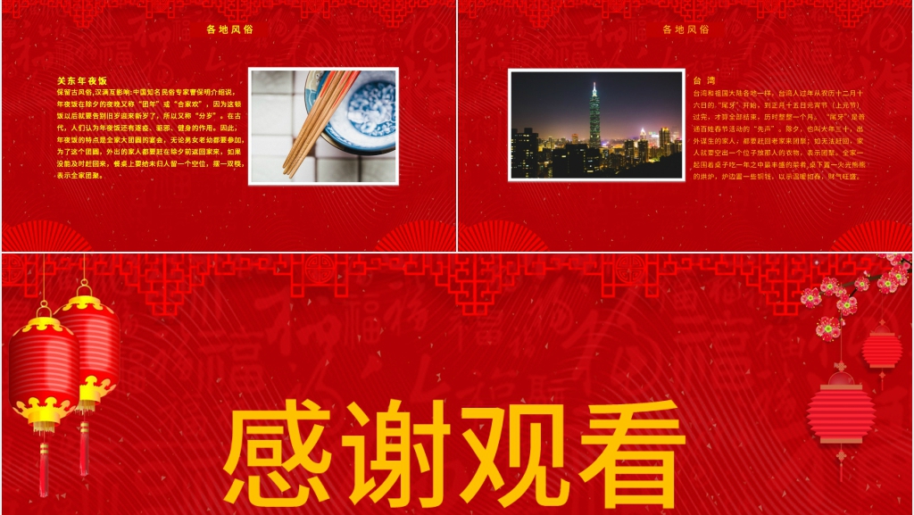 除夕的习俗宣讲PPT模板 除夕的习俗宣讲PPT模板