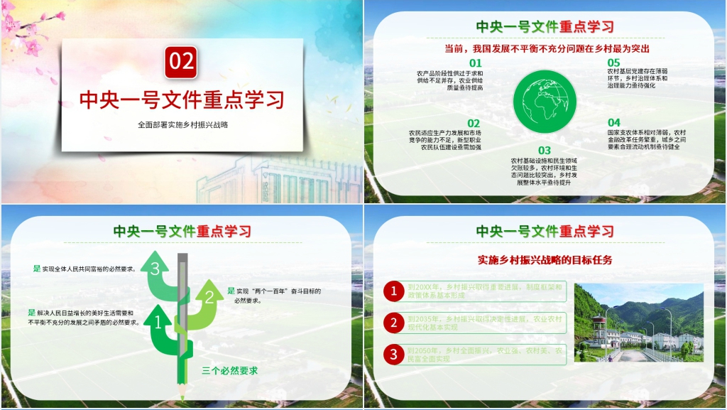 聚焦中央一号文件实施乡村振兴战略PPT党课 聚焦中央一号文件实施乡村振兴战略PPT党课