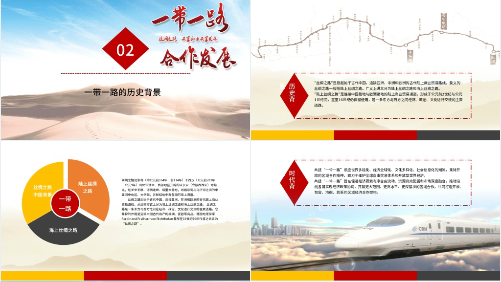 丝绸之路一路一带PPT党课 丝绸之路一路一带PPT党课