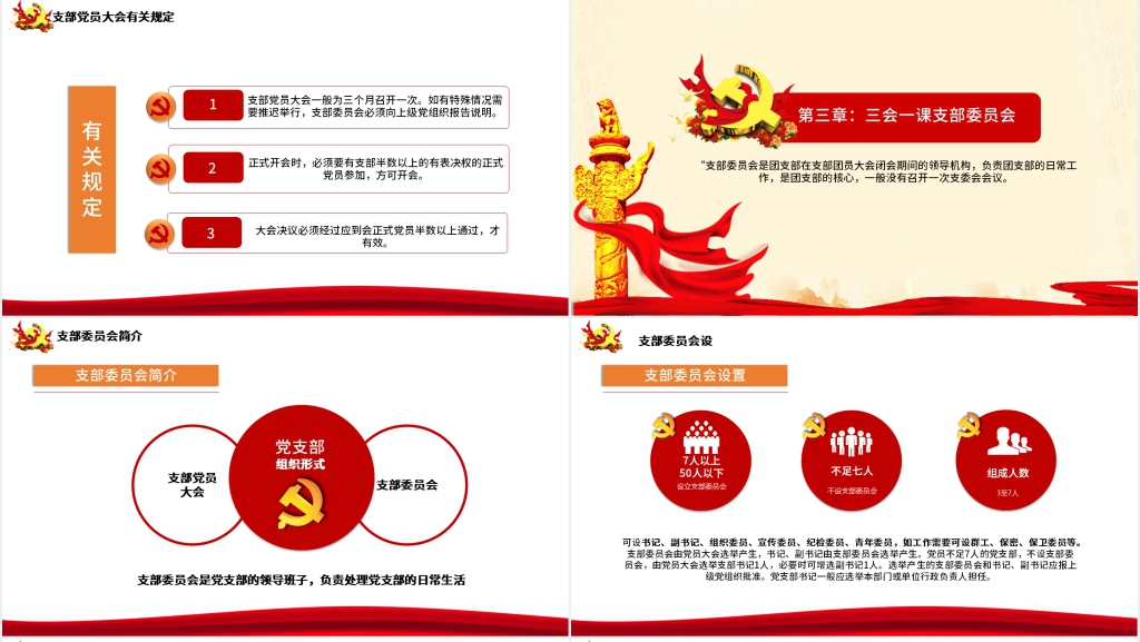 解读三会一课制度PPT党课 解读三会一课制度PPT党课