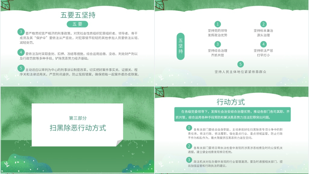 重拳出击铲除黑恶PPT模板