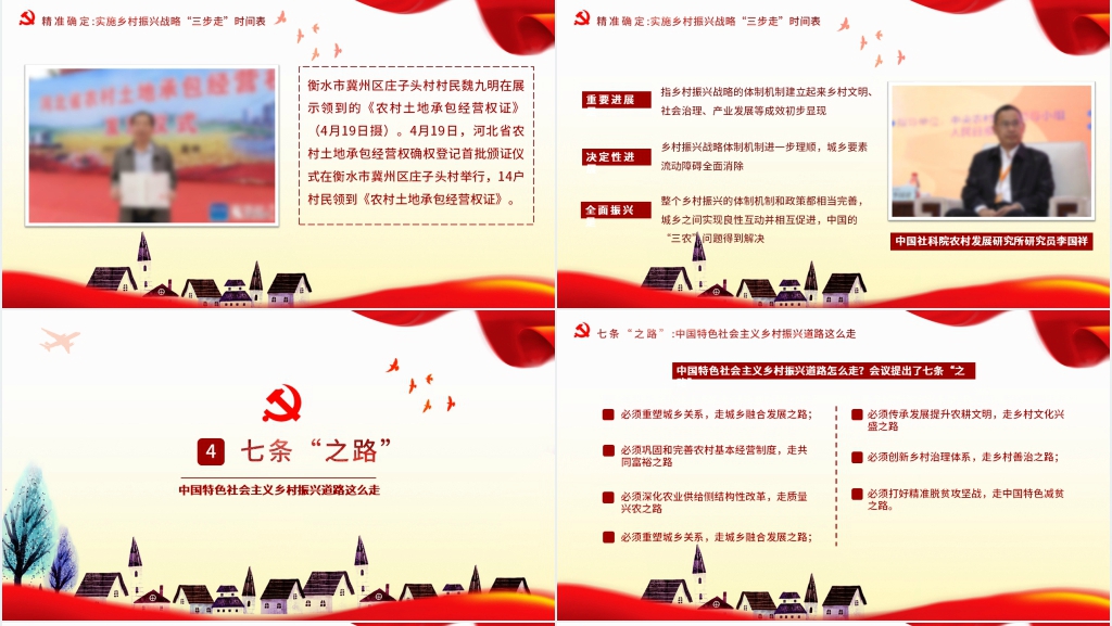 解读乡村振兴道路PPT党课