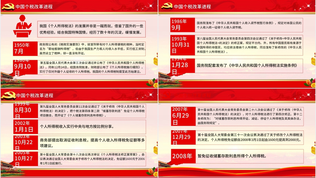 最新个税改革政策解读PPT党课 最新个税改革政策解读PPT党课