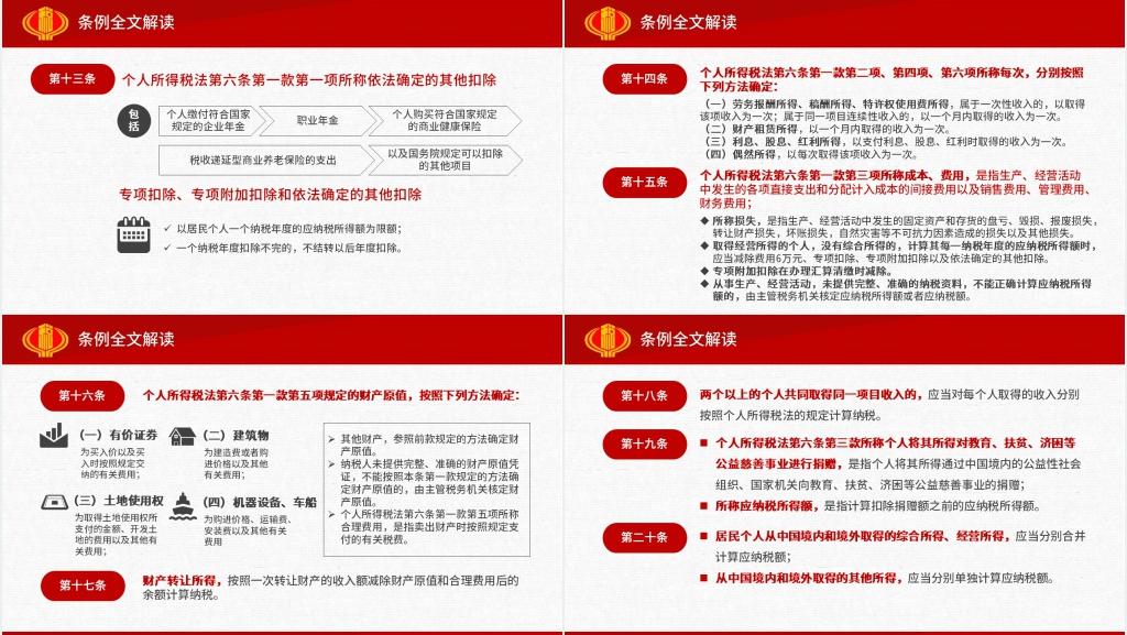 个人所得税专项附加扣除暂行办法规PPT党课 个人所得税专项附加扣除暂行办法规PPT党课