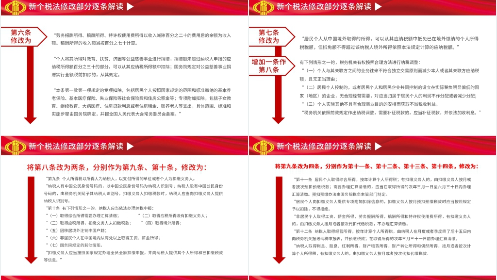 最新个税改革解读PPT党课 最新个税改革解读PPT党课