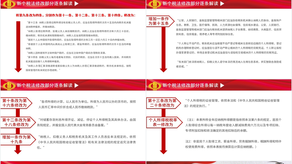 最新个税改革解读PPT党课 最新个税改革解读PPT党课