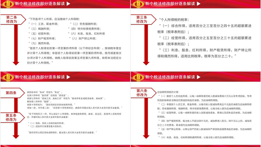 最新个税改革解读PPT党课 最新个税改革解读PPT党课